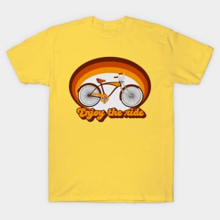 Lispe Enjoy the Ride Retro 70s Bicycle T-Shirt